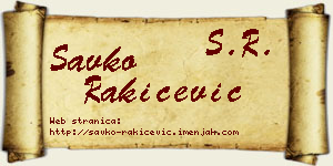 Savko Rakićević vizit kartica